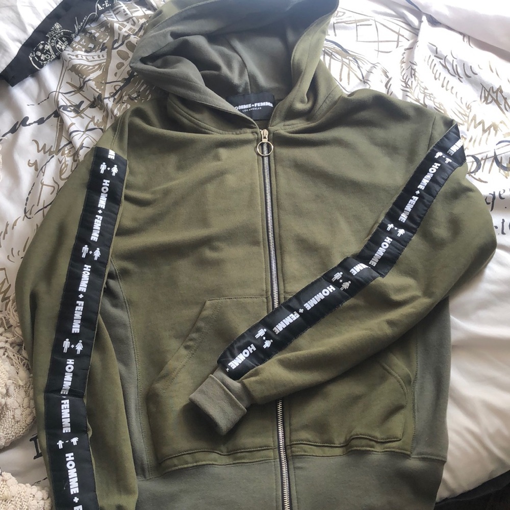 Homme +  femme zip up hoodie